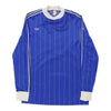 Vintage blue 1970s Adidas Football Shirt - mens medium