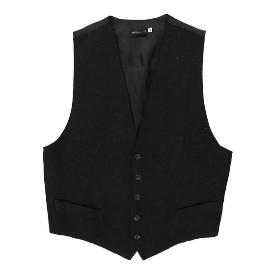 Vintage black Watergate Waistcoat - mens medium