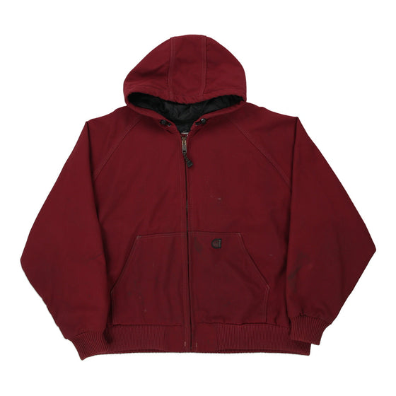 Vintage burgundy Carhartt Hoodie - mens xx-large