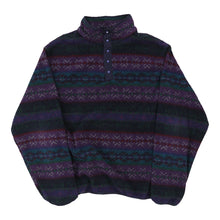  Vintage multicoloured Lands End Fleece - mens large