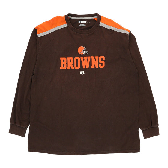 Men's Nike Orange/Brown Cleveland Browns Throwback Raglan Long Sleeve T-Shirt Size: Small