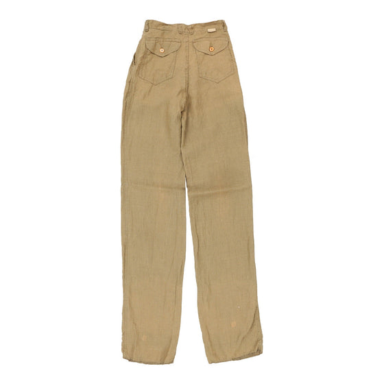 Vintage khaki Unbranded Trousers - womens 24" waist