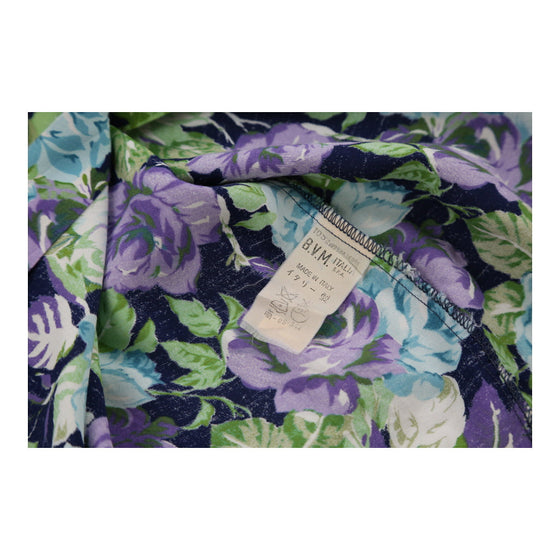 Les Copains Floral Blouse - Large Blue Viscose