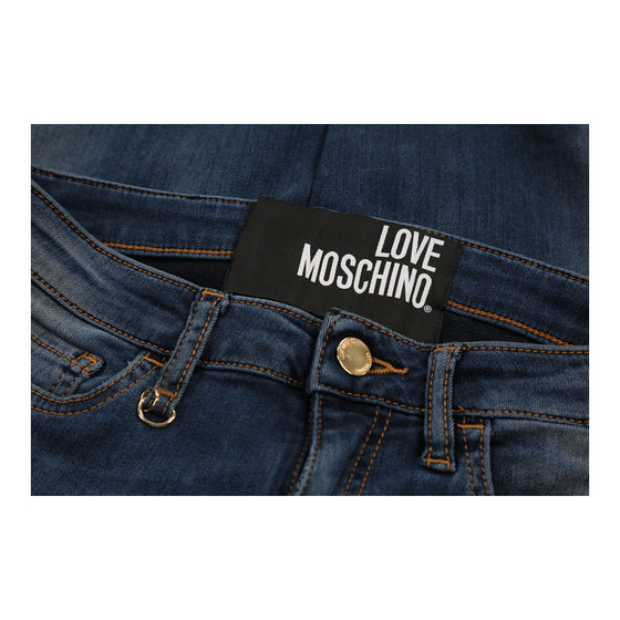 Love Moschino Skinny Fit Jeans - 26W UK 6 Blue Cotton Blend