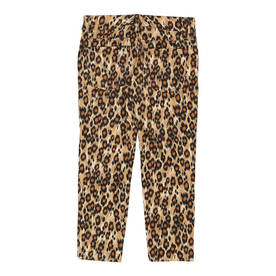 Moschino Jeans Animal print Trousers - 30W UK 8 Brown Cotton Blend