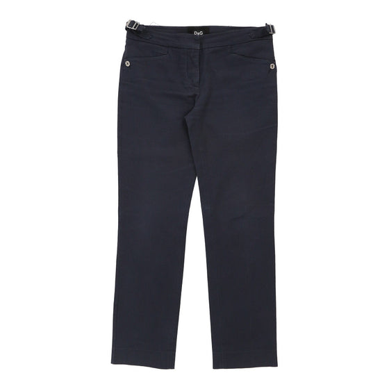 Dolce & Gabbana Trousers - 31W UK 10 Navy Cotton Blend