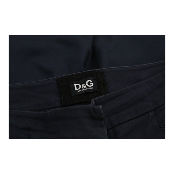 Dolce & Gabbana Trousers - 31W UK 10 Navy Cotton Blend