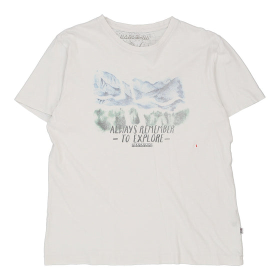 Napapijri T-Shirt - Large White Cotton