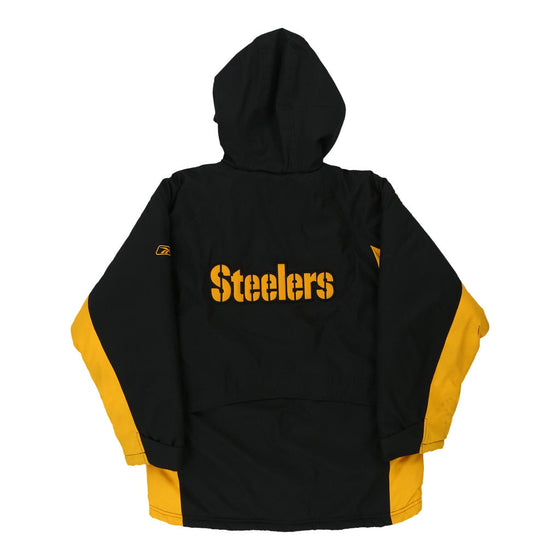 Vintage black Age 12-13 Pittsburgh Steelers Reebok Jacket - boys large