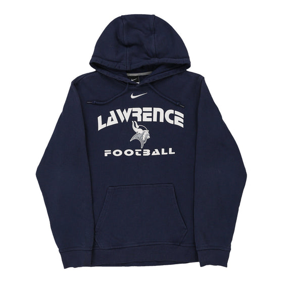 Vintage navy Lawrence Football Nike Hoodie - mens small