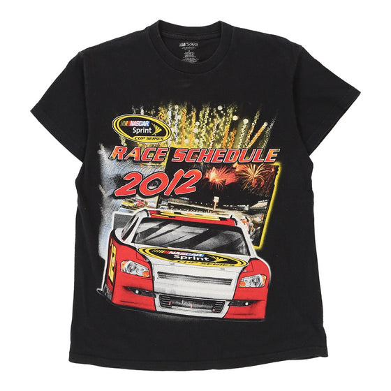 Pre-Loved black Race Schedule 2012 Nascar T-Shirt - mens medium