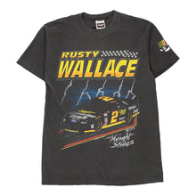  Vintage grey Rusty Wallace Tultex T-Shirt - mens large