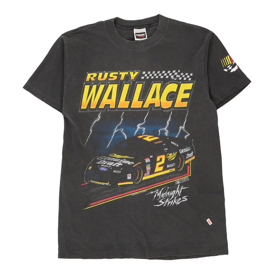 Vintage grey Rusty Wallace Tultex T-Shirt - mens large