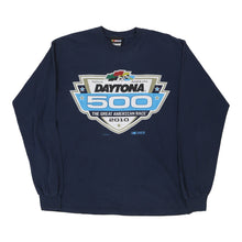  Pre-Loved navy Daytona 500 2010 Nascar Long Sleeve T-Shirt - mens medium