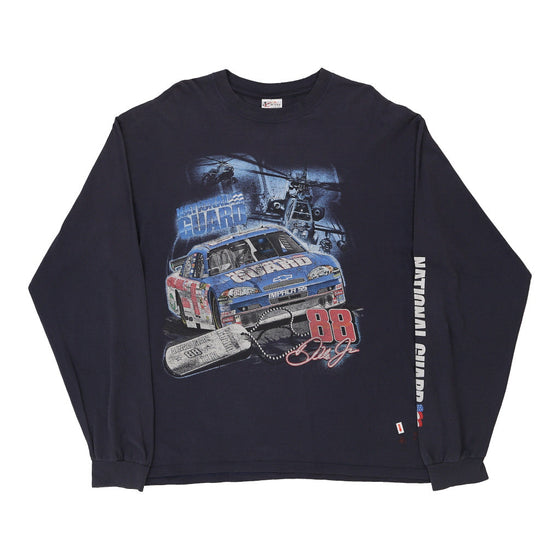 Vintage navy Dale Earnhardt Jr Chase Authentics Long Sleeve T-Shirt - mens x-large