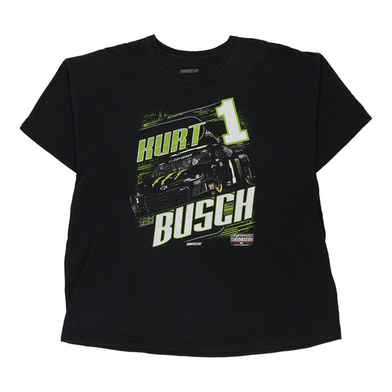 Vintage black Kurt Busch Nascar T-Shirt - mens xxx-large