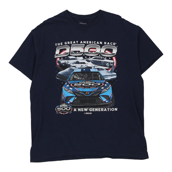 Vintage navy Daytona 500 2010 Nascar T-Shirt - mens x-large