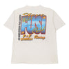 Vintage white Steve Fusi Oneita T-Shirt - mens large