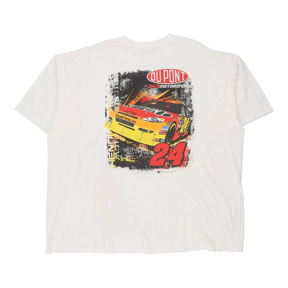 Vintage white Nascar T-Shirt - mens xxx-large