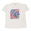 Vintage white Todd Bodine Jerzees T-Shirt - mens large