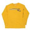 Vintage yellow M&O Knits Long Sleeve T-Shirt - mens x-large