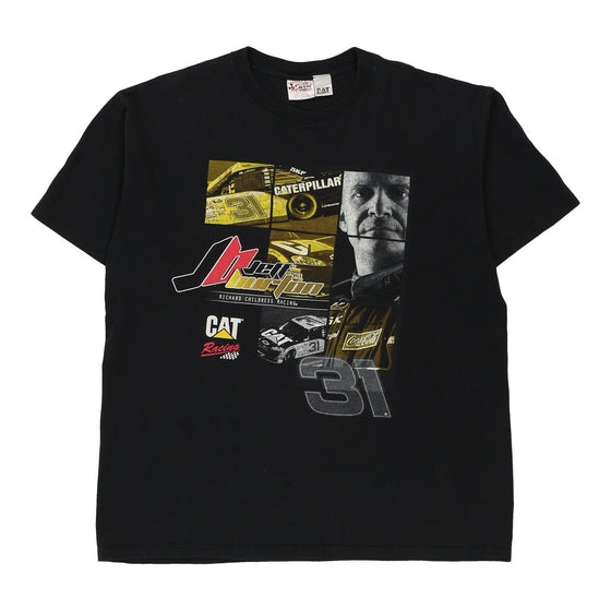 Vintage black Jeff Burton Chase Authentics T-Shirt - mens x-large