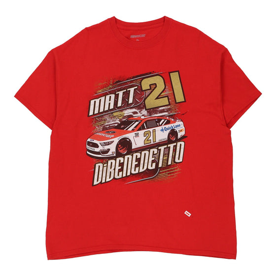 Vintage red Dibenedetto Nascar T-Shirt - mens x-large