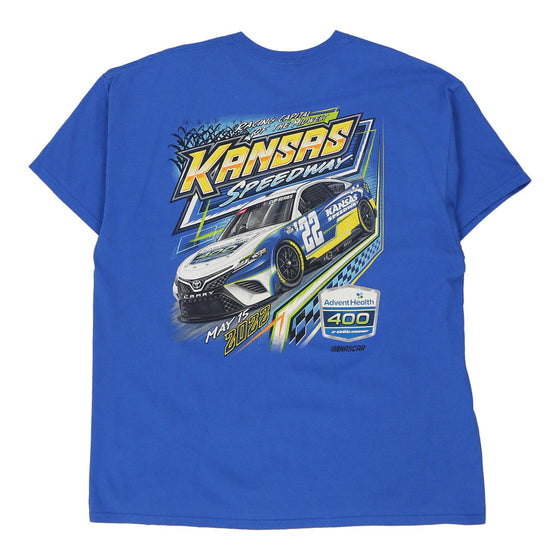 Vintage blue Kansas Speedway 2022 Nascar T-Shirt - mens xx-large