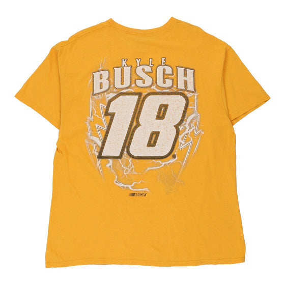 Vintage yellow Kyle Busch Nascar T-Shirt - mens x-large