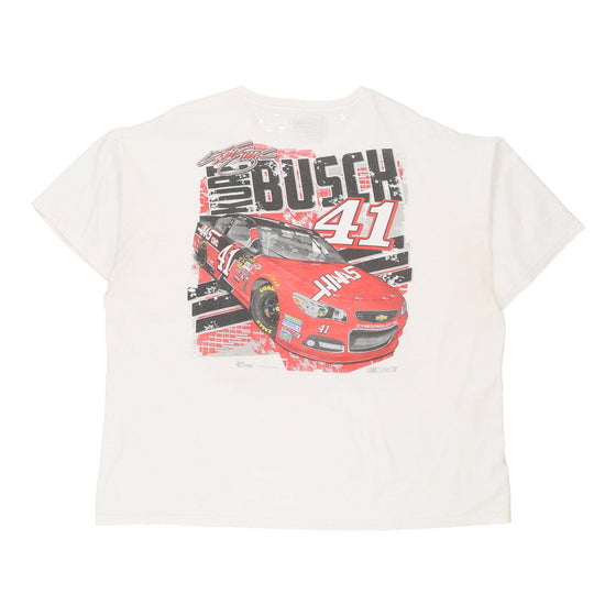 Vintage white Kurt Busch Chase Authentics T-Shirt - mens xx-large