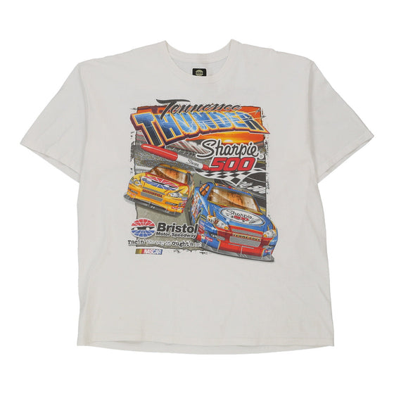 Vintage white Bristol Speedway Smi Properties T-Shirt - mens xx-large