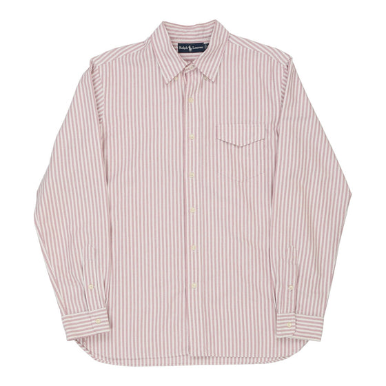 Ralph Lauren Striped Shirt - Large Pink Cotton