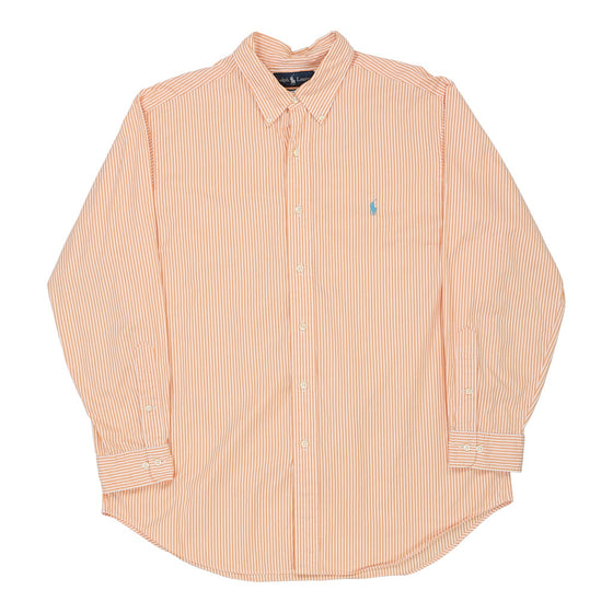 Ralph Lauren Striped Shirt - XL Orange Cotton