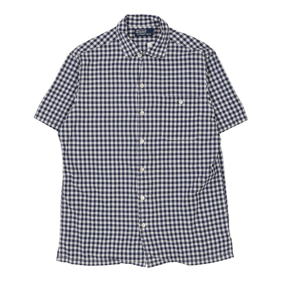 Polo Ralph Lauren Checked Short Sleeve Shirt - Medium Navy Cotton