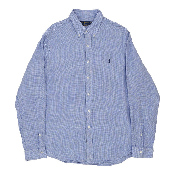 Ralph Lauren Checked Shirt - XL Blue Cotton