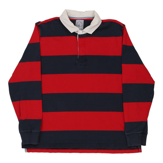 Vintage red Lands End Rugby Shirt - mens x-large