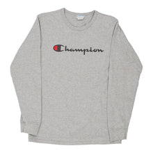  Vintage grey Champion Long Sleeve T-Shirt - mens medium