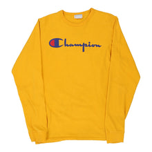  Vintage yellow Champion Long Sleeve T-Shirt - mens large