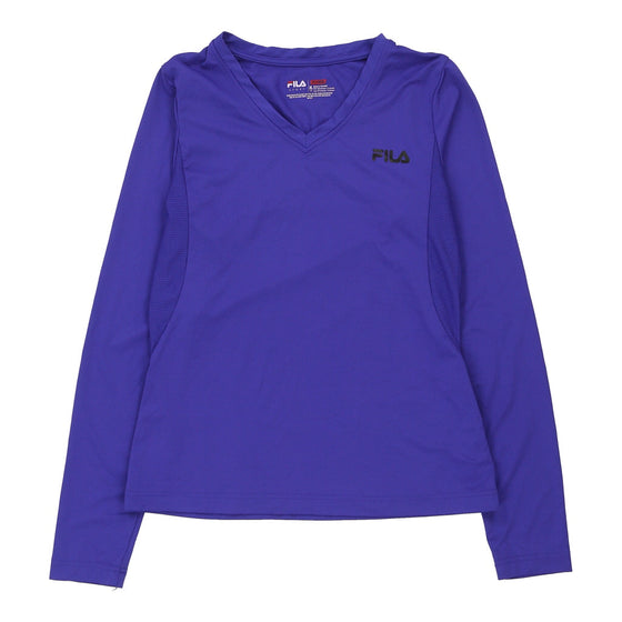 Fila V-neck Sports Top - XL Purple Polyester sports top Fila   