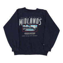  Vintage navy North American Midlands Wolf Sweatshirt - mens medium