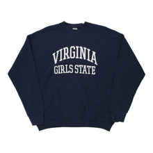  Vintage navy Virginia Girls State Fruit Of The Loom Sweatshirt - mens x-large