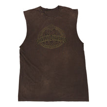  Vintage brown S. Charleston, West Virginia Harley Davidson Vest - mens large