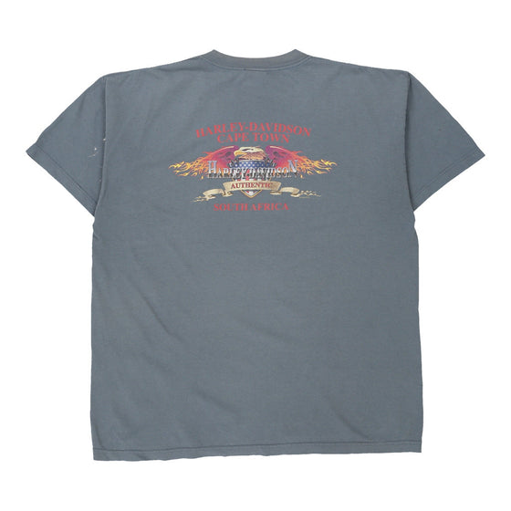 Vintage blue Cape Town, South Africa Harley Davidson T-Shirt - mens xx-large