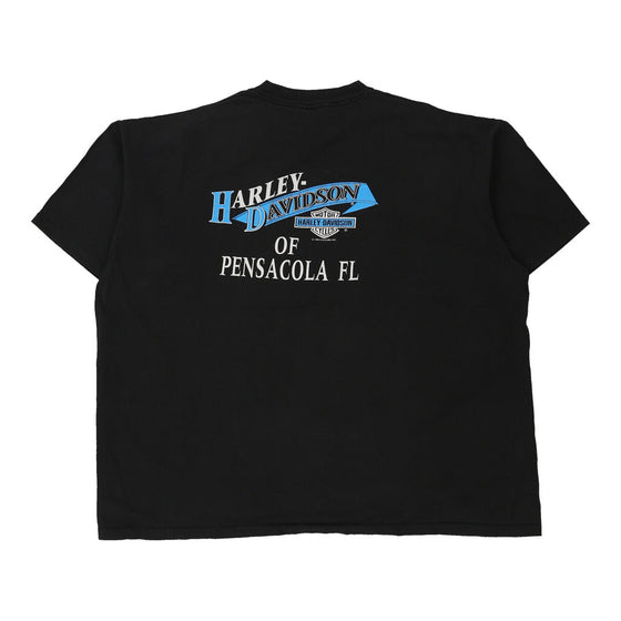 Vintage black Pensacola, Illinois Harley Davidson T-Shirt - mens xx-large