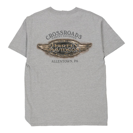 Vintage grey Allentown, Pennsylvania Harley Davidson T-Shirt - mens large