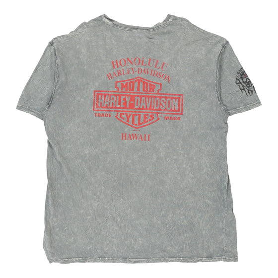 Vintage grey Honolulu, Hawaii Harley Davidson T-Shirt - mens x-large