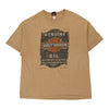 Vintage beige Michigan City Harley Davidson T-Shirt - mens x-large