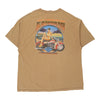 Vintage beige Michigan City Harley Davidson T-Shirt - mens x-large