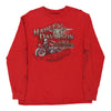 Vintage red Shawano County, Wisconsin Harley Davidson Long Sleeve T-Shirt - mens large