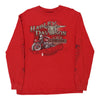 Vintage red Shawano County, Wisconsin Harley Davidson Long Sleeve T-Shirt - mens large